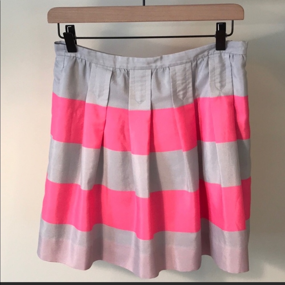 Jcrew pink and gray skirt